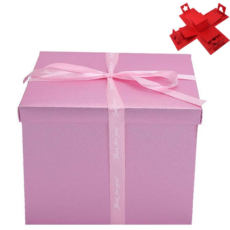 DIY Explosion Gift Box,5-Layer Explosion Gift Box,DIY Anniversary Snack Surprise with Empty E-xplosion B-ox,Scrapbooking B-ox,Multi Layer D-IY Photos G-ift for Anniversary,Birthday,Valentine's Day - Image 1